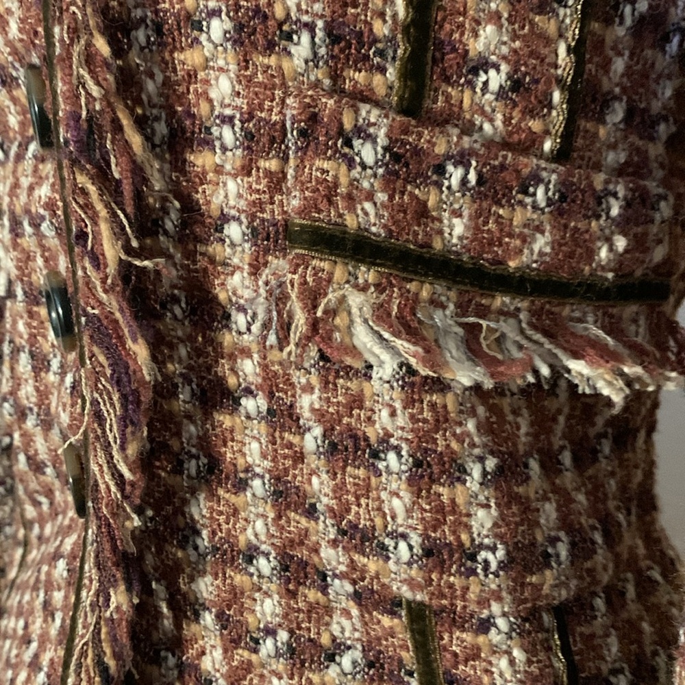 Vintage Philippe Adec Paris Brown Tweed Suit.  Sz 2/36 - Picture 5 of 6